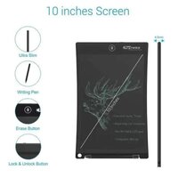 Portronics Ruffpad 10 Plus Re-Writeable LCD Writing Pad with Content Safety Button (Black)