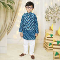 Boys Kurta Pajama and Nehru Jacket Set