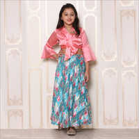 Girls Satin Skirt Top