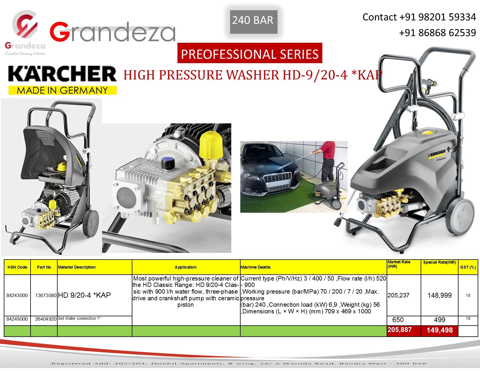 KARCHER high pressure washer HD 9 20-4 KAP