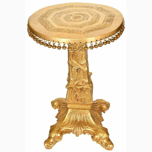 Metal Brass stand table coffee table with small bells
