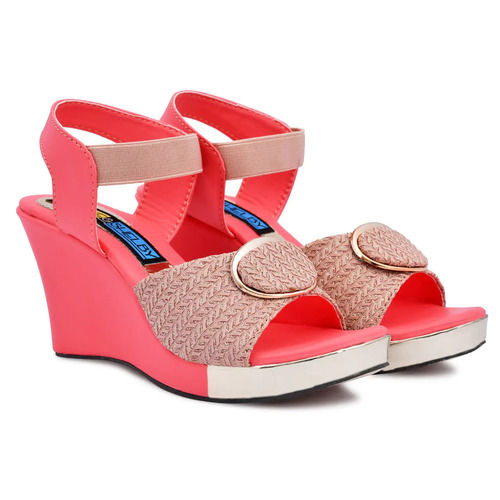 Pink Maeve  And Shelby Sandals For Girls Women Stylish Wedges High Heel Casual Trendy Daily Office Wear Comfortable