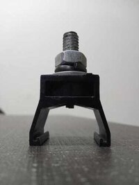 Single Pole W Type Hanger Clamp - Color: Black