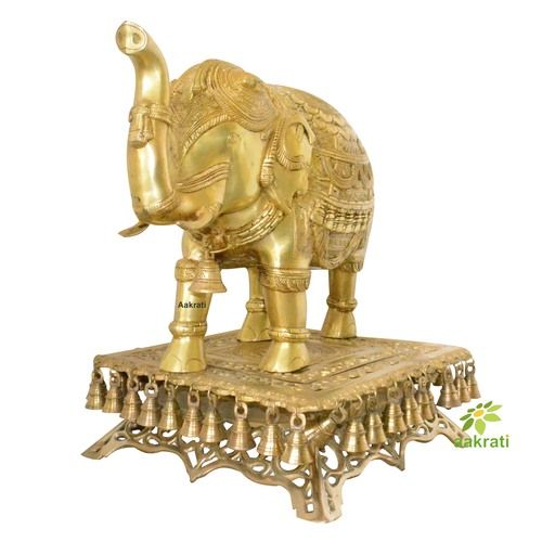 Elephant on brass stand Indian handmade figure