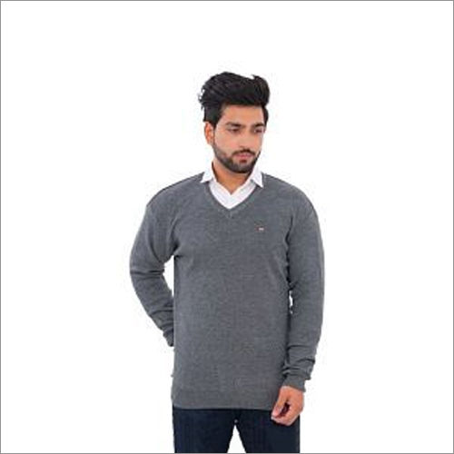 Mens Grey V Neck Sweater Size: All