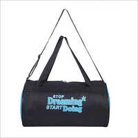 Sports Kit Bags - Waterproof Polyester With Strap Closure | Black And Blue, Customized Size For Commercial Use, Versatile Style