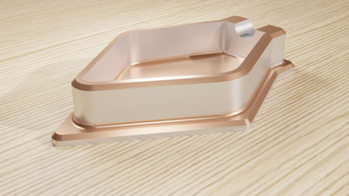 Aluminum Arrow Head Ash Tray Rose Gold Platted