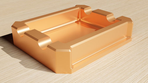 Aluminum Ash Tray Copper Platted