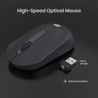 Portronics Toad 13 2.4 GHz Wireless Optical Mouse with USB Nano Receiver 1200 DPI Resolution Optical Sensor Black