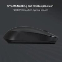 Portronics Toad 13 2.4 GHz Wireless Optical Mouse with USB Nano Receiver 1200 DPI Resolution Optical Sensor Black