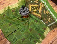 pure handloom saree linen type