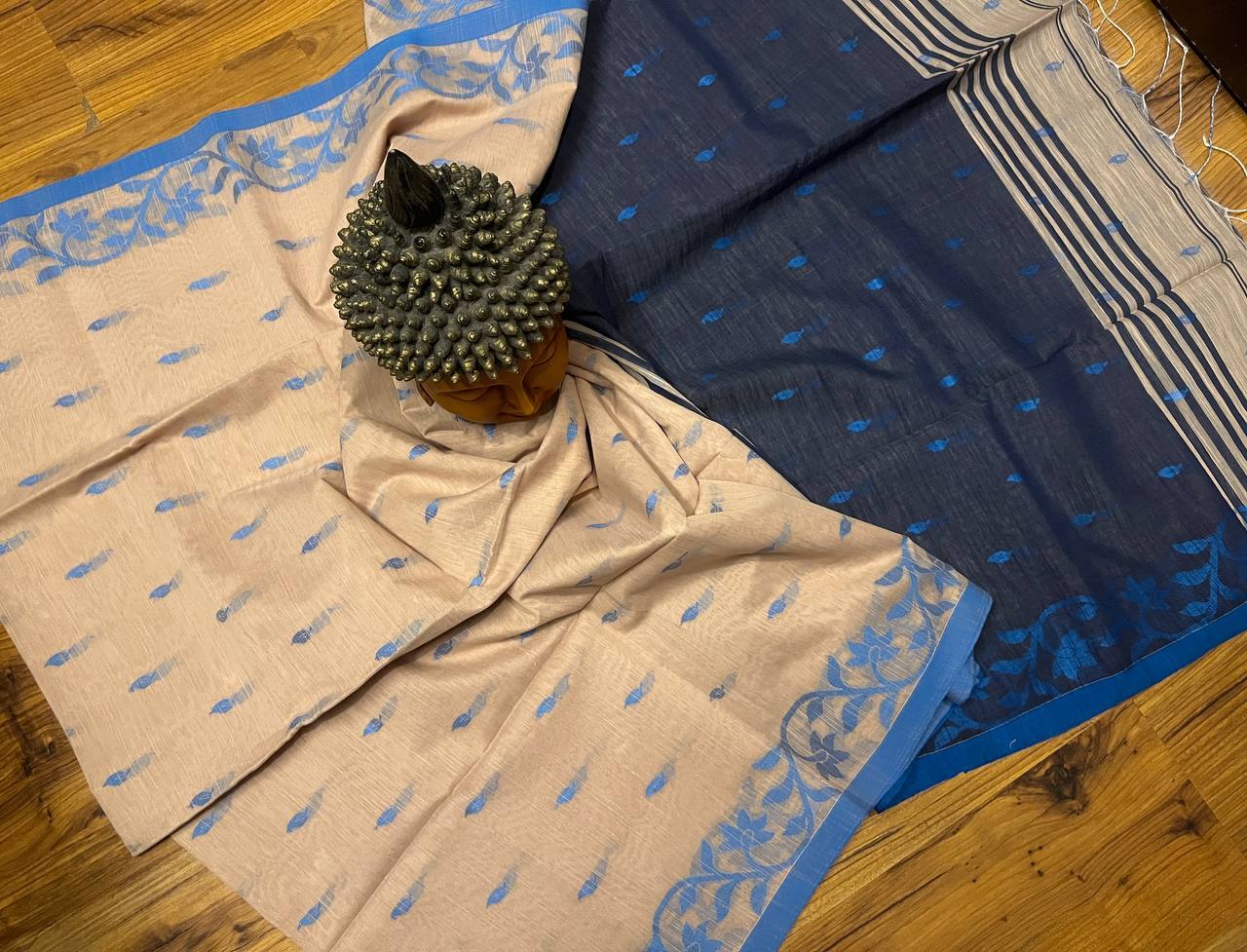 linen handloom silk saree