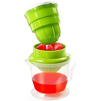 Dabster Manual Orange Juicer Squeezer - High Grade Plastic, Multicolor | Easy Manual Operation, Removable Strainer, Kid-friendly Design