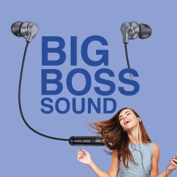 FINGERS SoundBoss Wired Earphones  with in Built Mic  Sturdy Cable and L pin Connector Dark Silver