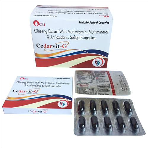 Ginseng Extract With Multivitamins Multimineral And Antioxidants Softgel Capsules