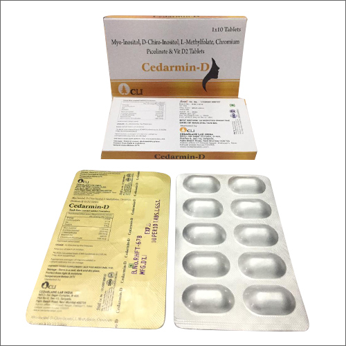Myo-Inositol D-Chiro-Inositol L-Methylfolate Chromium Picolinate And Vitamin D2 Tablets