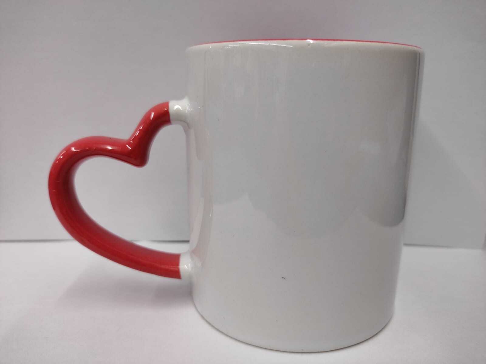 Heart/ Love Shape Ceramic Coffee Mug For Personalized Printing.