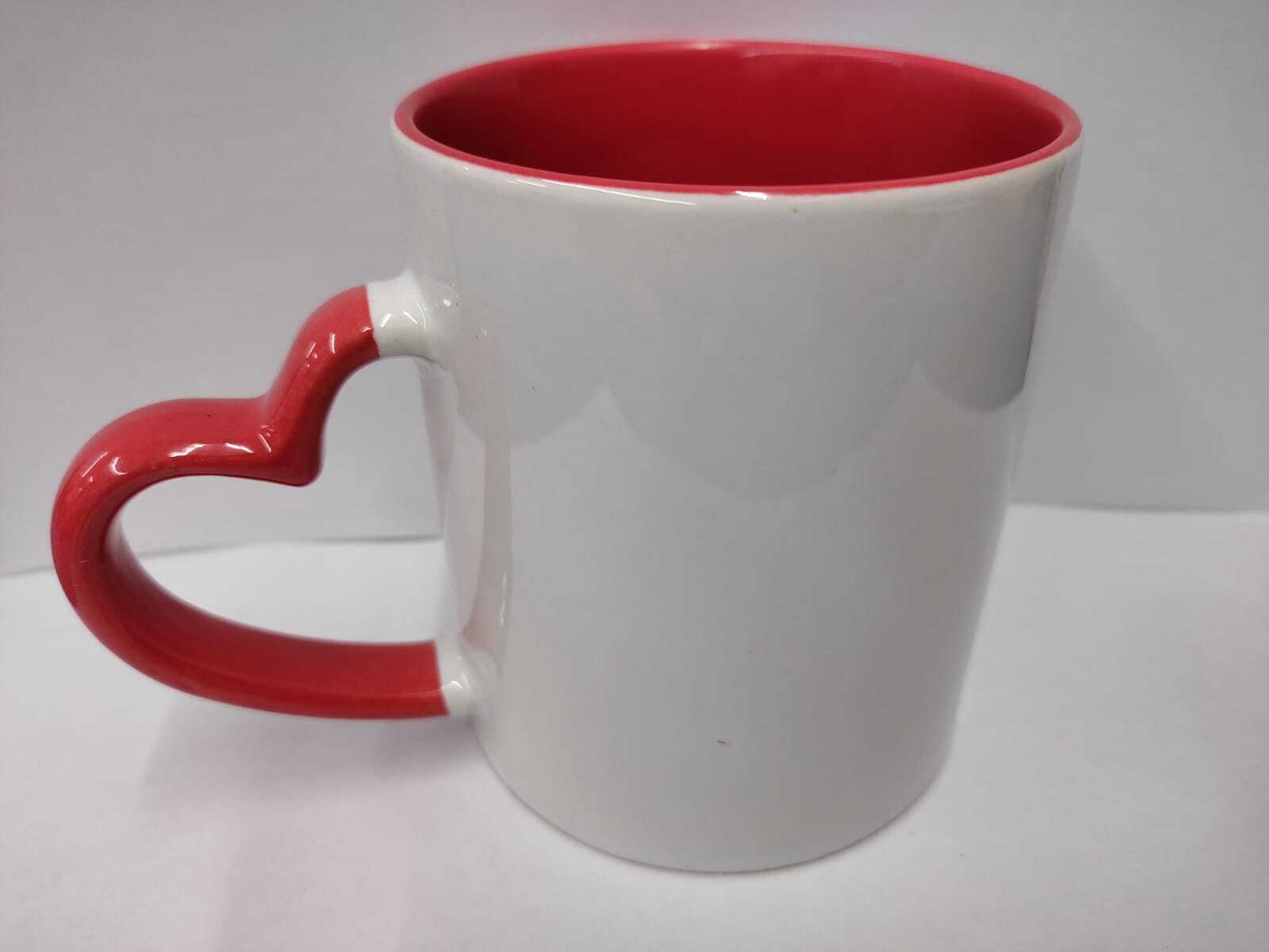 Heart/ Love Shape Ceramic Coffee Mug For Personalized Printing.