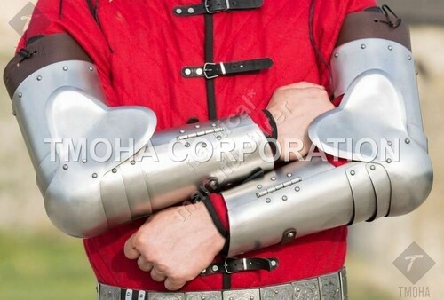 Medieval Arm Guard Arm Set Fully Wearable Costumes 15 Century Warrior Arm Guard MA0021