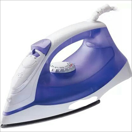 Steam Iron - Stainless Steel, 220 Volt | Lightweight White-Blue Design, Water Spray Function