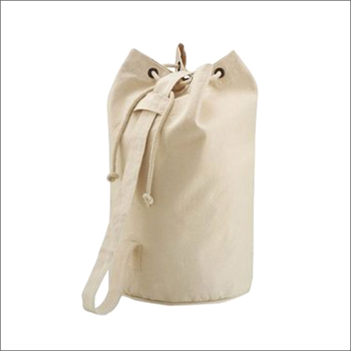 Cream Canvas Duffle Bag