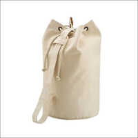 Canvas Duffle Bag - Cotton Material, Customized Size , Cream Color - Ideal For Gym, Travel, Sports, Business, Adventure With Metal Eyelets And Long Strap