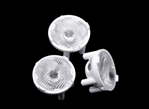 High-bay and flood lighting holder lens