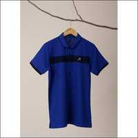Blue Kleemo Office Wear Polo T-Shirt