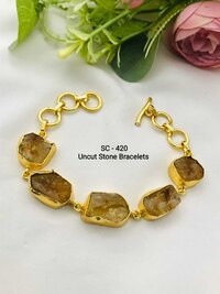Natural Uncut Stone Bracelet