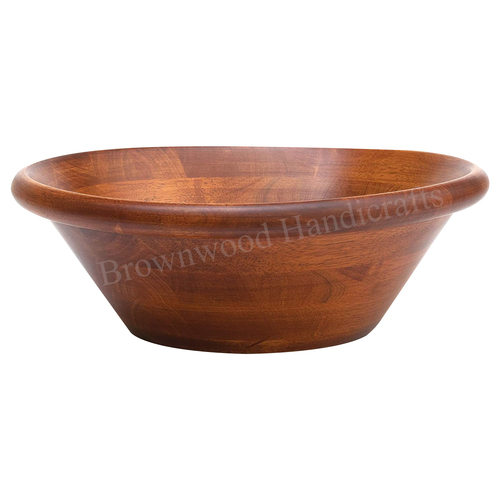 Acacia Wood Big Serving Bowl Size: 12 X 12 X 4 Inch