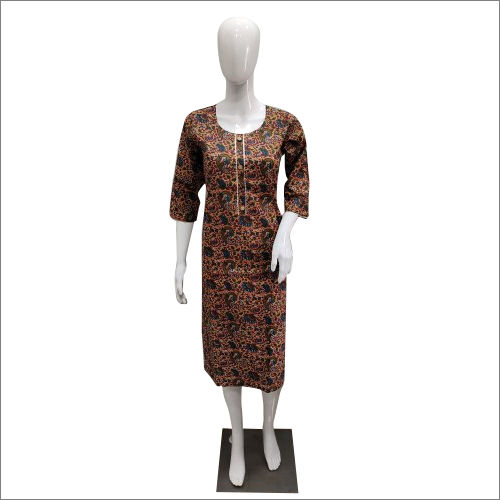 Ladies Printed Kurtis Round Neck