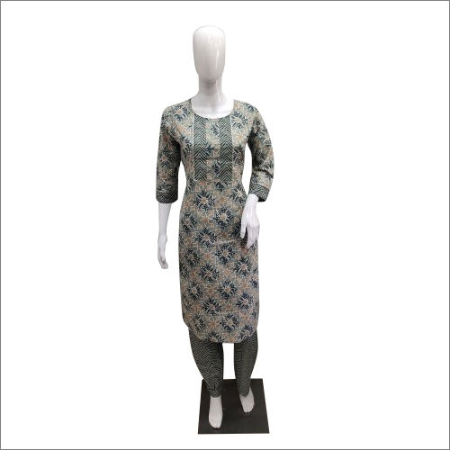 Ladies Cotton Kurti And Pant Set