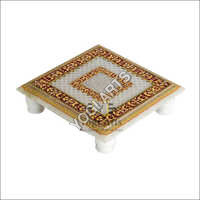 Marble Handicrafts Chowki - Color: Multicolor