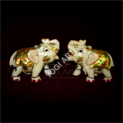 Designer Marble Handicrafts Elephant Statue