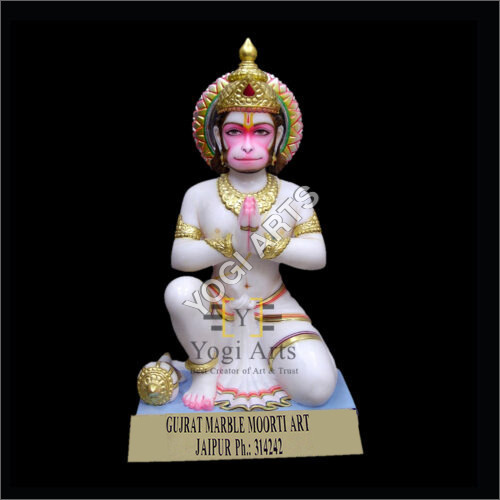 White Marble Hanuman Ji Statue