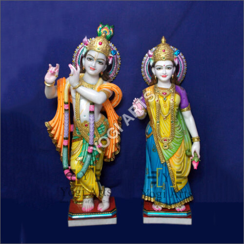 Modern Marble Radha Krishna Statue