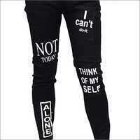 Men''s Denim Jeans - Printed Design, Washable Fabric | Ideal For All Seasons