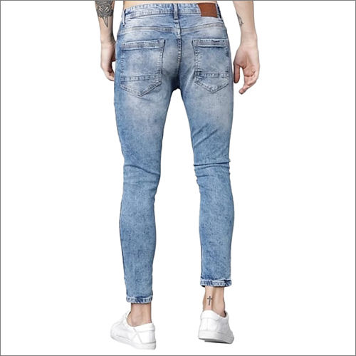 Washable Mens Blue Denim Jeans