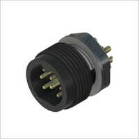 Miniature Circular Nut Male Connector - Multi-pin, Black Round Solid Contacts | Industrial, Military, Railway, Telecommunication Applications