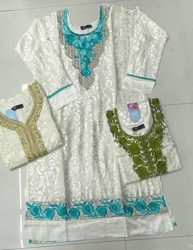 Indian Chiken Work And Braso Work Kurtis