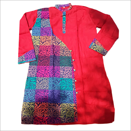 Washable Men Red Designer Kurta