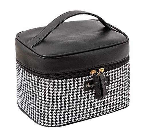 Black Cosmetic Bag Waterproof Travel Make Up Organizer Bag