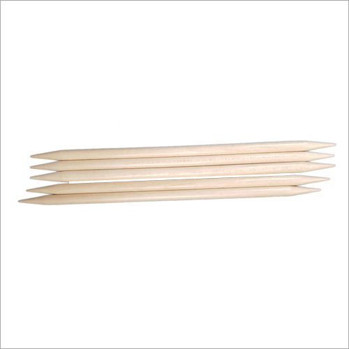 White Double Pointed Wooden Knitting Needles