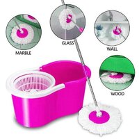 Mop Bucket - Heavy Plastic, Large Size, Blue/pink/sea Green | Non-breakable, Durable, Weighs 950 Grams, Ideal For Floor Cleaning