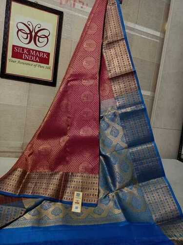 kanchipuram bridal wear soft silk saree