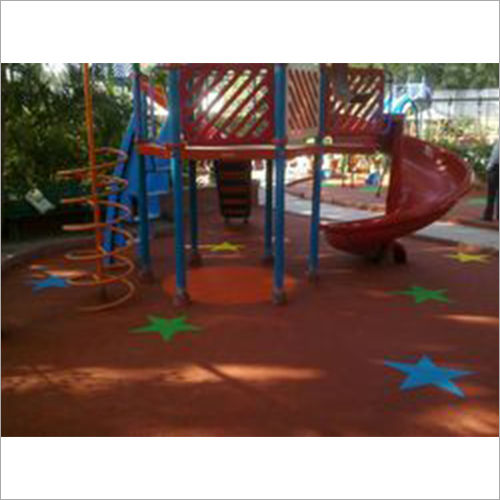 Dark Red Children Play Area Flooring