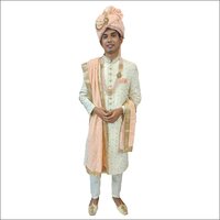 Mens Wedding Printed Sherwani