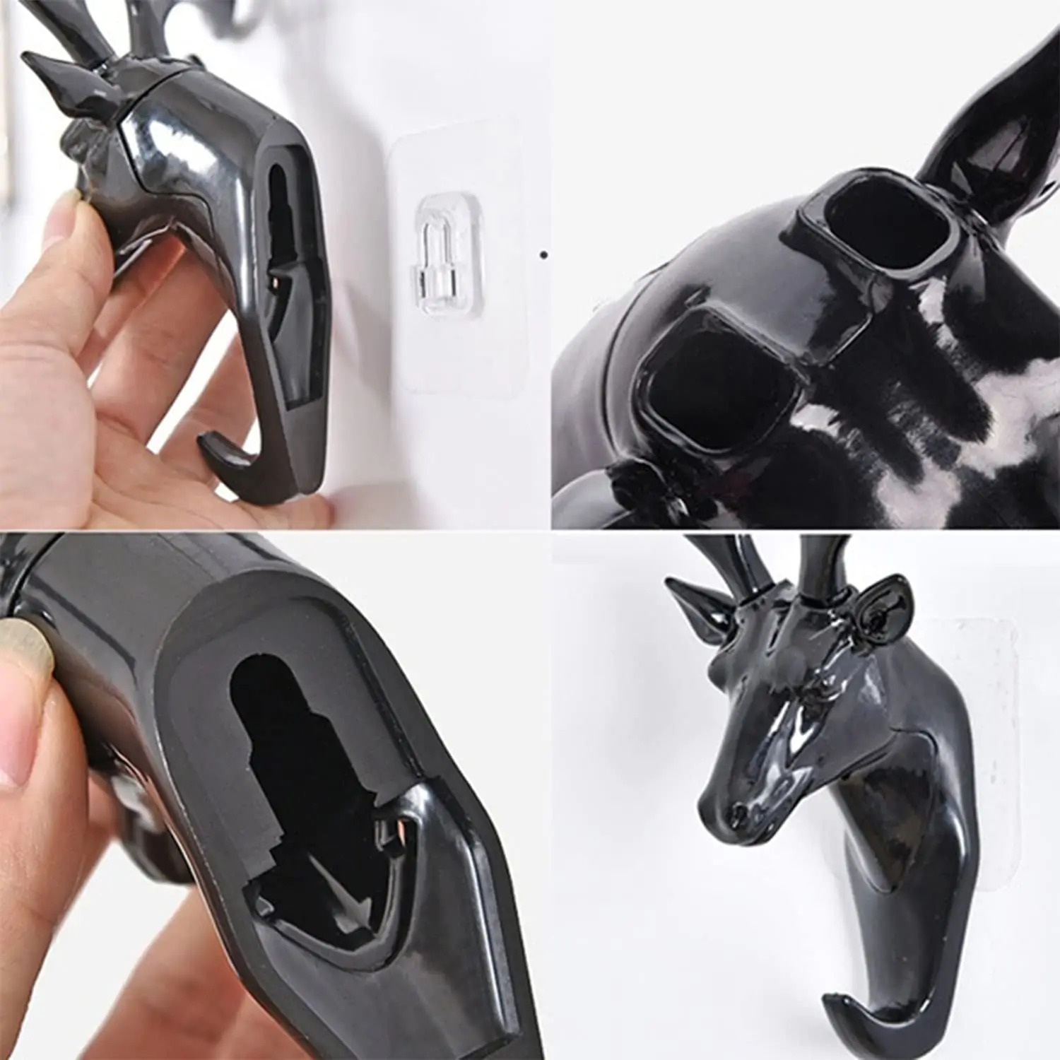 Adhesive Deer Head Hanger Hooks