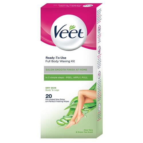 Veet Full Body Waxing Kit Dry Skin 20 Strips Age Group: Adults