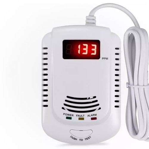 Multi Lpg Leak Leakage Alarm Detector Sensores De Gas Natural ABS Plastic 9V Rechargeable Battery or AC 90V-240V